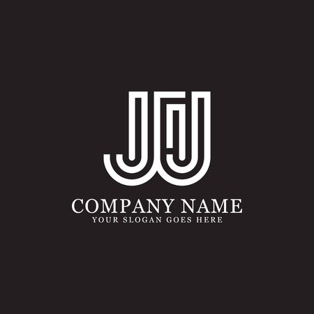 JJ monogram logo inspirations, letters logo template,clean and creative designsのイラスト素材