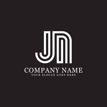 JN monogram logo inspirations, letters logo template,clean and creative designsのイラスト素材