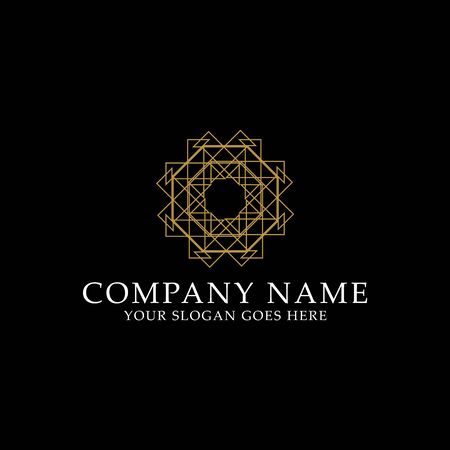 Luxury abstract logo design, can used hotel and spa logo brandのイラスト素材