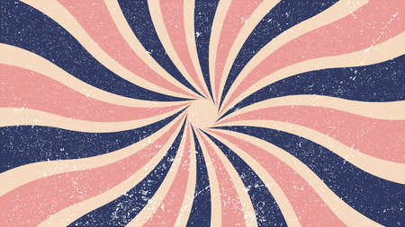 Retro colorful stripe with grunge filter and spatter texture Premium Vector template