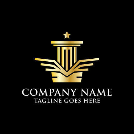 The King Attorney logo design idea, best for your trademark law firm commercial brandのイラスト素材