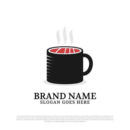 egg sunset logo design inspiration, breakfast vector icon, best for food and drink brand conceptsのイラスト素材