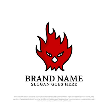 vector illustration rooster logo design with cartoon folk style, chicken mascot premium vectorのイラスト素材