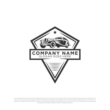 restoration Classic car logo vector , emblems and badges. retro vehicle, old car garage logo illustration Free Vectorのイラスト素材