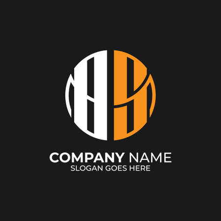 Initial letter of BS logo design vector, alphabet B and S logo templateのイラスト素材