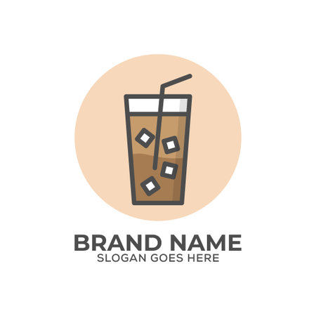 Coffee store logo vector illustration, flat design coffee wrap icon templateのイラスト素材
