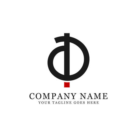 Simple Initial PD letter logo vector, elegant P and D letter vector illustrationのイラスト素材