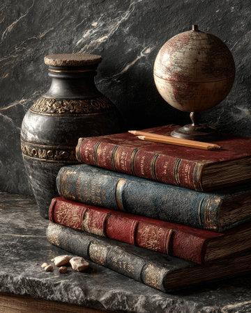 A chalkboard wall with books and pencils on the desk, an earth globe on the table, a school theme, chalk drawing style, ultra-realistic photography, full shot. --chaos 40 --ar 4:5 --stylize 750 --v 7 Job ID: 9c66bfbd-173b-439d-9a93-79d187362df8の素材