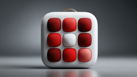 A calendar icon with red squares on a white background, vector illustration style, simple design, high resolution, no shadow, high detail, professional photography, sharp focus, super realistic, studio lighting, white and gray colors, high definition. --chaos 30 --ar 16:9 --stylize 750 --v 7 Job ID: 7ba45dfb-b279-4895-8fff-802f413d04deの素材