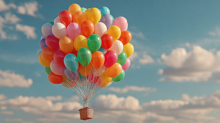 A bunch of colorful balloons floating in the sky, a high-resolution mobile wallpaper, a real photograph. --chaos 30 --ar 16:9 --stylize 750 --v 7 Job ID: c0b50d42-98ec-4cea-9f17-34d7ce0a1e6aの素材
