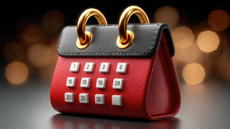 A calendar icon with red squares on a white background, vector illustration style, simple and clean design, high resolution, professional photography, sharp focus, intricate details, vibrant colors, natural lighting, stunning, high quality. --chaos 30 --ar 16:9 --stylize 750 --v 7 Job ID: 73ec21b2-dbc5-4c3d-a5cb-c08a8c937eeaの素材