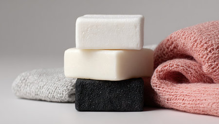 Stacked soaps, soft fabricsの素材