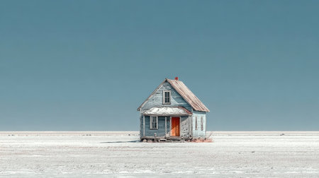 A small wooden house in the snow, simple and clean background, real photography, high-definition details, high resolution, minimalist style, white background, low saturation, winter, cabin centered, flat view, bright colors, warm tones. White space around it, simple background. --chaos 20 --ar 16:9 --stylize 750 --v 7 Job ID: c4ae44f1-6efc-4da2-9836-a432d30fc218の素材