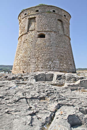 Ancient stone watch towerの写真素材