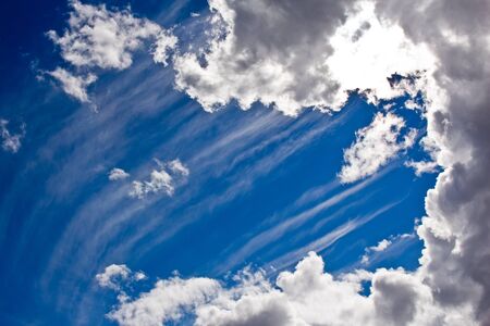 Blue sky and beautiful cloud formations.