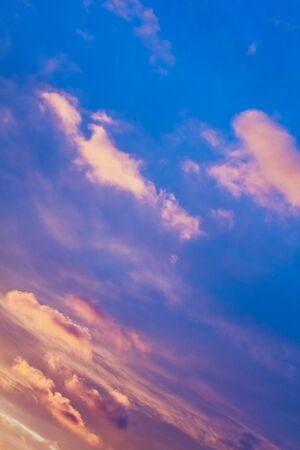 Incredible beautiful Sunset with cloud formations and colors in the sky.の写真素材