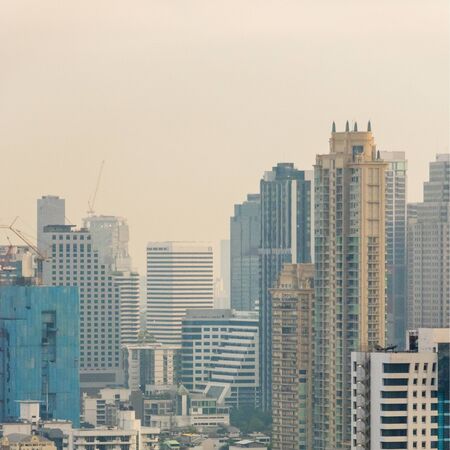 City panorama Bangkok. Skyscraper and cityscape of the capital of Thailand.の写真素材