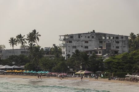 An ugly and dirty scary hotel in Mirissa, Sri Lanka.の写真素材