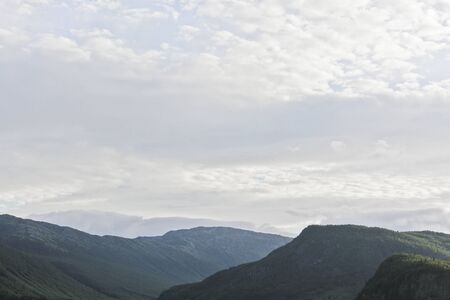 Spectacular landscape with mountains and valleys in beautiful Hemsedal, Buskerud, Norway.の写真素材