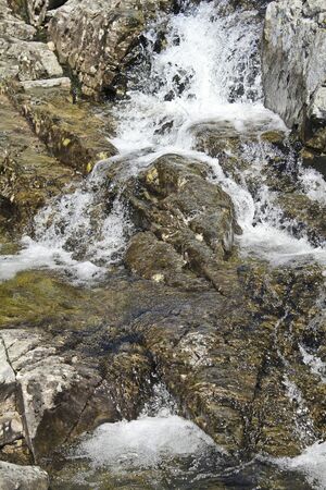 Water of the beautiful Storebottåne river by the vavatn lake in Hemsedal, Buskerud, Norway.の写真素材