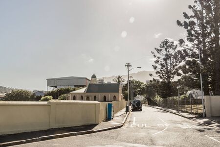 Street in the town of Claremont, Cape Town, South Africa. Sunny weather and heat in the summertime.の写真素材