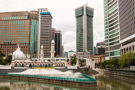 Masjid Jamek mosque and Kolam Biru, Kuala Lumpur.