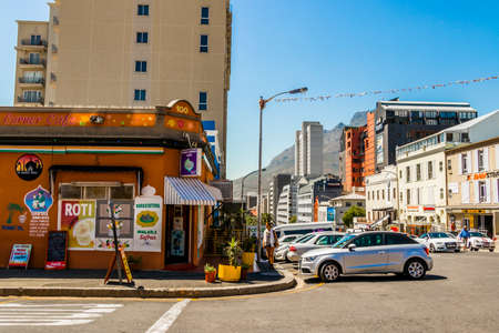 Orange Indian restaurant in Bo-Kaap Schotsche Kloof in Cape Town.のeditorial素材