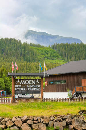 UlsÃ¥k Moen Camping area Hytter in Hemsedal, Viken, Buskerud, Norway.のeditorial素材