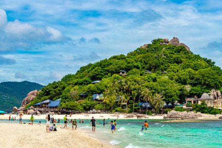 Most beautiful beaches. Koh Nang Yuan Beach near Koh Tao Koh in Thailand Surat Thani.v