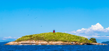 Panorama of tropical islands Ilha Grande in Angra dos Reis, Rio de Janeiro, Brazil.の写真素材