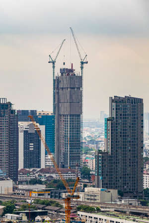 Bangkok Thailand May 22, 2018 Bangkok city panorama skyscraper and cityscape of the capital of Thailand.のeditorial素材