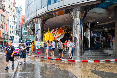Bangkok Thailand May 22, 2018 Tourists enter the entrance of Skyscrapers Baiyoke Tower 2 in Bangkok Thailand.のeditorial素材