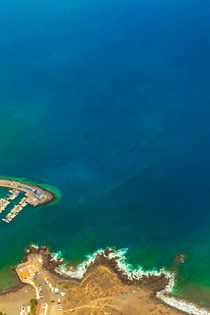 Panoramic view of beaches places coast and bays of Canary Spanish island Tenerife in Africa.の写真素材