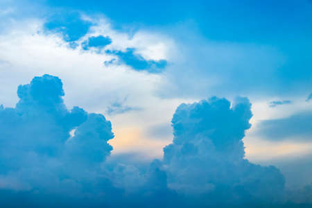 Dark dangerous clouds over Bangkok in Thailand a storm is coming.の写真素材