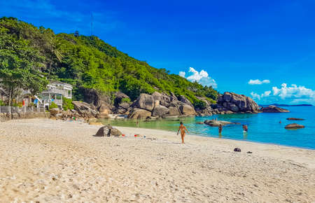 Surat Thani Thailand May 26, 2018 Fantastic beautiful panoramic view from Silver Beach on Koh Samui in Thailand.のeditorial素材