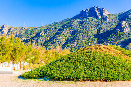 Oros Dikaios Dikeos mountain and natural coastal landscapes on Kos Island in Greece.の写真素材
