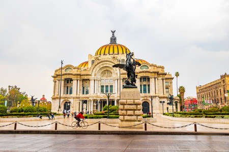 Mexico City Mexico February 10, 2021 The palace of fine arts an architectural masterpiece in the center of Mexico City in Mexico.のeditorial素材