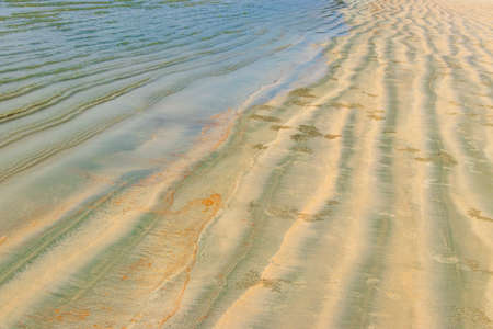 Wavy sandy soil on tropical Paradise island Koh Phayam Aow Yai Beach landscape panorama view in...