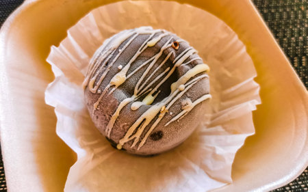Frozen chocolate ice cream praline in Playa del Carmen Quintana Roo Mexico.の写真素材