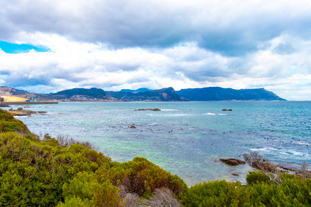 Boulders Beach with beautiful sea water mountain rocks boulder and nature in Simons Town Cape Town...