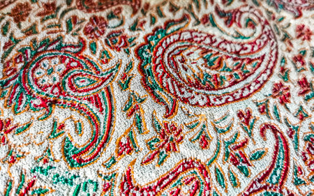 Beautiful stylish tablecloth texture pattern in Para Heredia in Central America.の写真素材