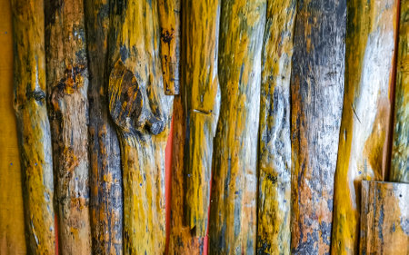 Wall texture from wooden beams in Alajuela Costa Rica in Central America.の写真素材