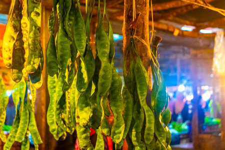 Ao Nang Krabi Thailand October 19, 2018 Fruit and vegetables on Thai Ao Nang food market in Ao Nang Amphoe Mueang Krabi Thailand in Southeast Asia.の写真素材