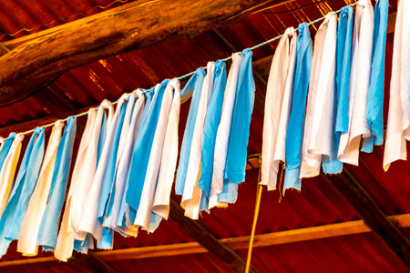 Mexican celebration and festive decorations in Playa del Carmen Quintana Roo Mexico.の写真素材