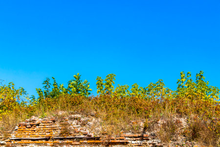 Old Brest Fortress castle building walls and gates ruins lost in the nature in Leninskiy Rayon Brest Brest District Brest Region Belarus.の写真素材