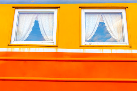 Brest Brest Region Belarus September 20, 2020 Red orange texture pattern of classic vintage old...