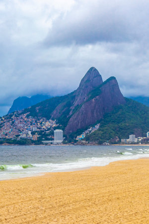 Rio de Janeiro State of Rio de Janeiro Brazil 10. October 2010 Ipanema Beach Tropical Paradise with...