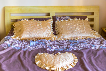 Kamyanyets District Brest Region Belarus September 20, 2020 Old cozy bedroom in Leninskiy Rayon...