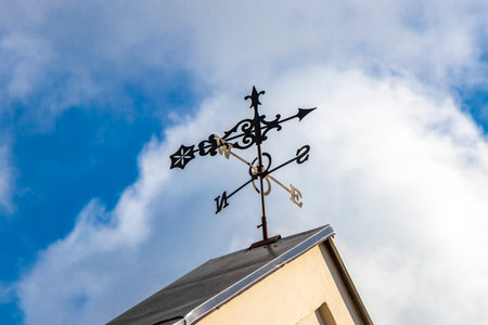Cardinal directions on the roof ridge in Mir Karelichy District Hrodna Region Belarus.