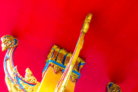 Kathu District Phuket Island Province Thailand October 08, 2025 Suwankeereewong Temple wat golden colorful Buddhist temples architecture texture details in Patong Beach Phuket Island Thailand.の写真素材